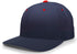 Pacific Headwear Pro-Wool Hook-And-Loop Adjustable Cap (705W), Color 'NavyRedContrasting'